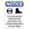 Signmission OSHA Sign, Eye & Hearing Protection With Symbol, 10in X 7in Rigid Plastic, 7" W, 10" H, Portrait OS-NS-P-710-V-12298 - alternate 1